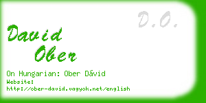 david ober business card